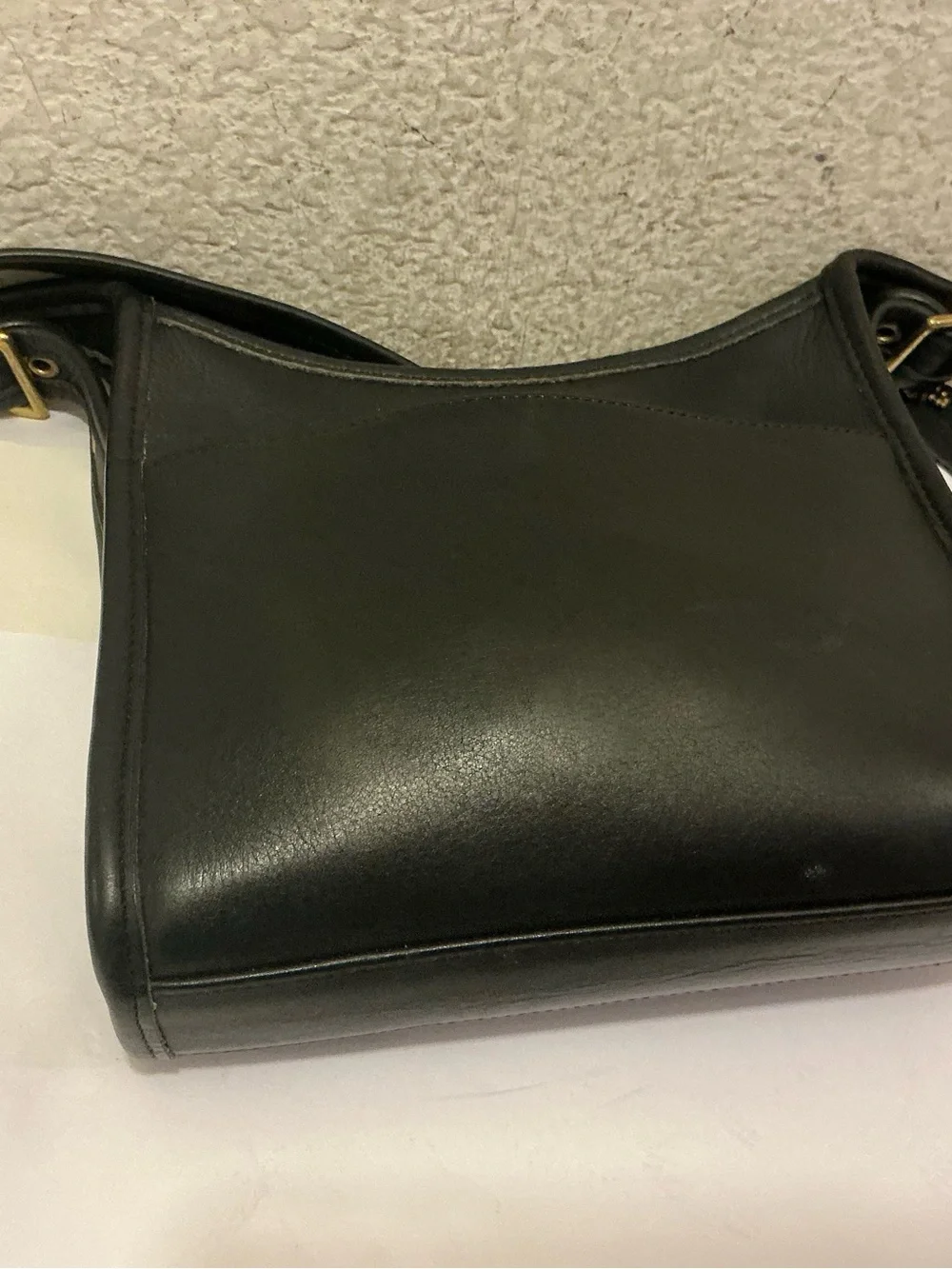Vintage Coach 9997 Mini Black Legacy Zip Black Leather Bag Silver Hardware